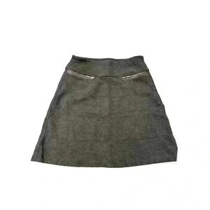 Athleta Strata A Line Skirt Womens S Small Gray Zipper Pockets Pull On Stretch
